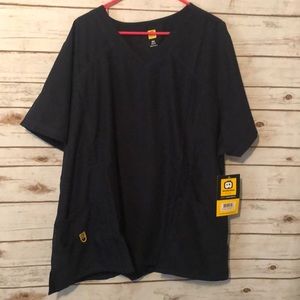 NEW WonderWink Flex Womens 4X Nursing Dental Veterinary Scrub Top